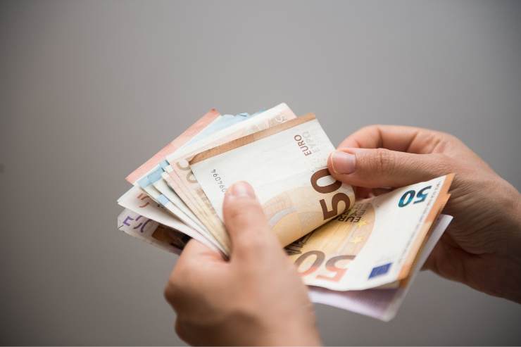 banconote di euro in mano